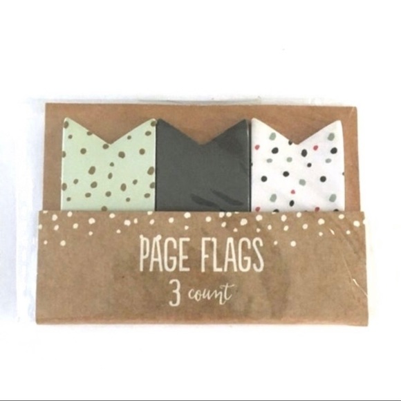 Christmas Dots Stationery Page Flags Scissors Pencil Pens Gold Mint Planner Girl - Picture 2 of 5